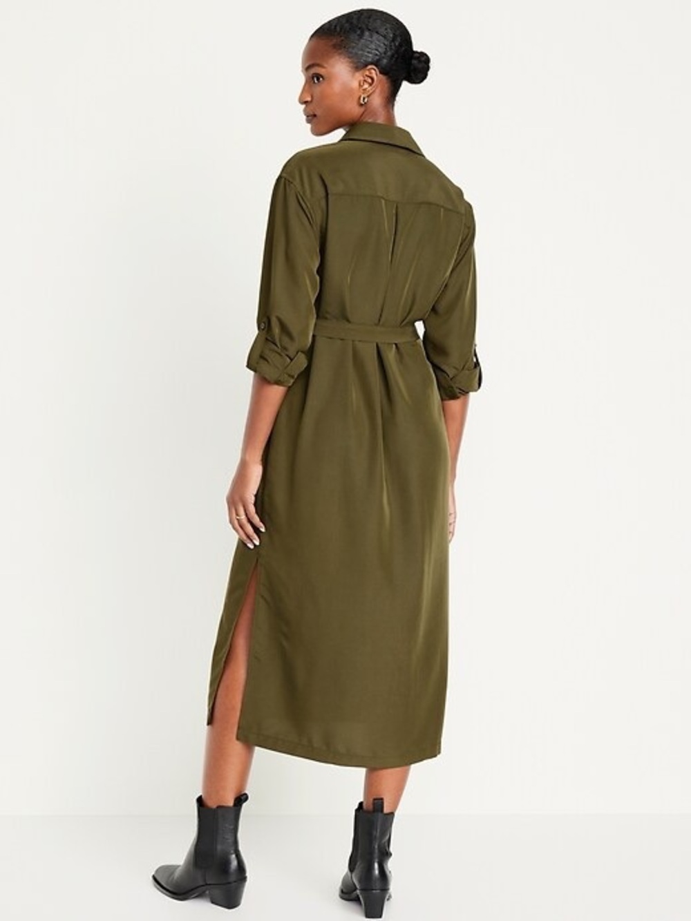 OLD NAVY // Waist-Defined Utility Midi Dress